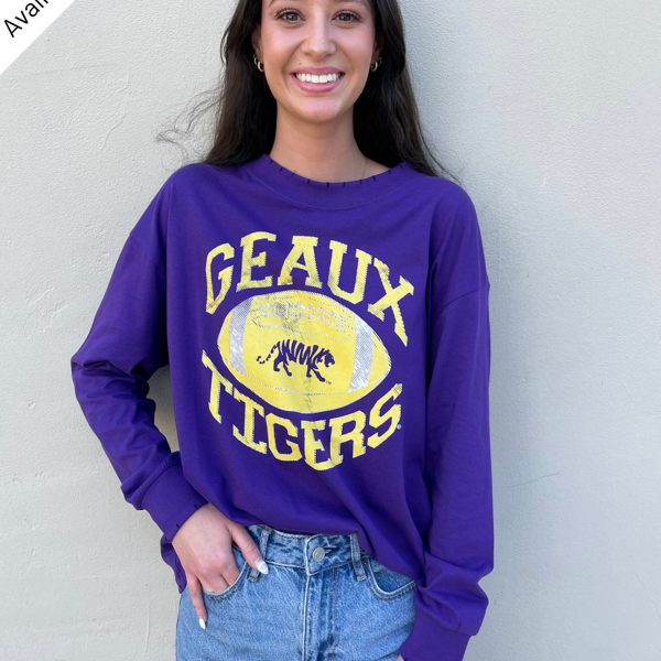 "Geaux Tigers" Vintage Long Sleeve