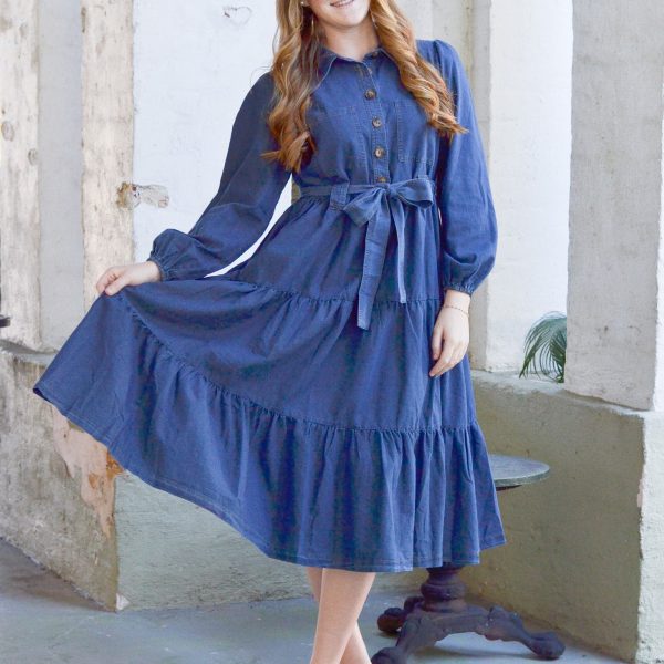 Tied Up Denim Maxi