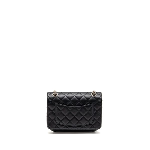 Chanel MINI 2.55 reissue aged calfskin black SHW (Microchip)