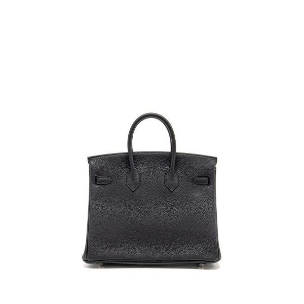 Hermes Birkin 25 Togo Black SHW Stamp U