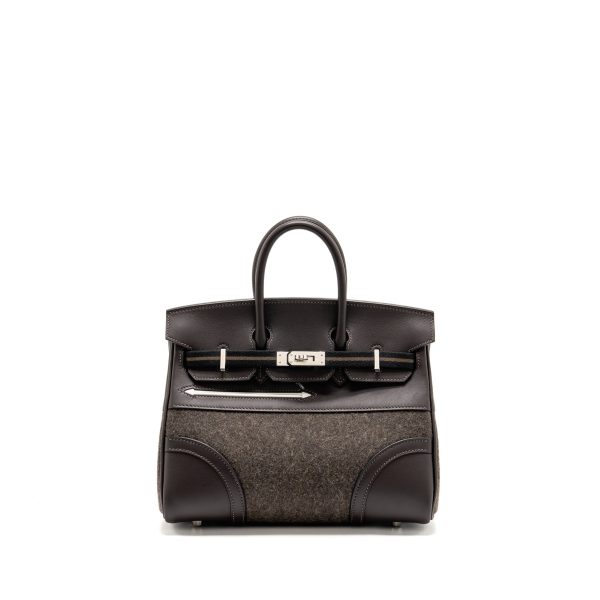 Hermes Birkin 25 Go Team Swift Ebene/Black/Chocolate SHW Stamp W